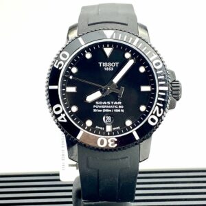 Tissot Swiss Automatic Seastar Powermatic 80 Black Men's Watch T1204073705100