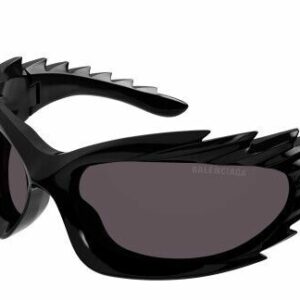 Balenciaga BB0255S 001 Black/Grey Cat-Eye Unisex Sunglasses