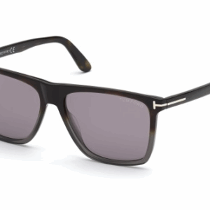 Tom Ford FT 0832 Fletcher 55C Havana Gray/Gray Square Men's Sunglasses