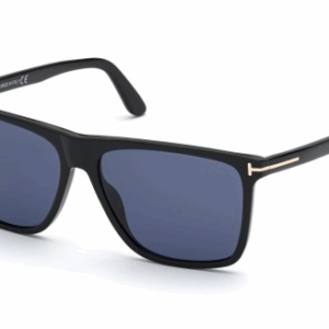 Tom Ford FT 0832 Fletcher 01V Black/Blue Square Men's Sunglasses