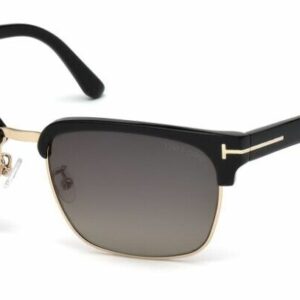 Tom Ford FT0367 River 01D Shiny Black/Grey Gradient Polarized Men's Sunglasses