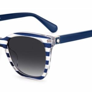 Kate Spade Desi/S 0GF5/9O Blue Pattern/Grey Shaded Cat-Eye Women's Sunglasses