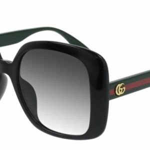 Gucci Women  GG 0714SA 001 Black Green/Gray Gradient Square Sunglasses