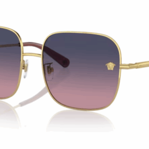 Versace 0VE2246D 1002I6 Gold/Pink gradient blue Rectangle Women's Sunglasses