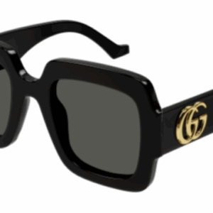 Gucci GG1547S 001 Black/Grey Oversized Square Women's Sunglasses