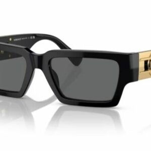Versace 0VE4459 GB1/87 Black/ Dark Grey Rectangle Men's Sunglasses