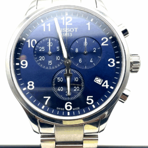 Tissot Chrono XL Classic Blue Dial Grey Strap sporty and elegant chronograph Men's Watch T1166171104701
