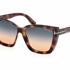 Tom Ford F T0920 Scarlet 02 53P Havana Teal/Orange Gradient Women Sunglasses
