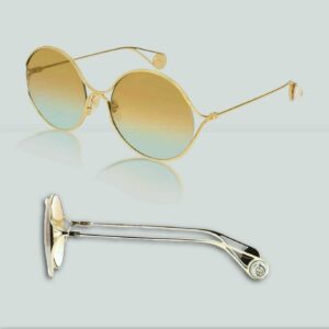 Gucci GG 0253S 005 Gold/Gold Blue Gradient Sunglasses