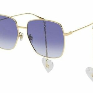 Gucci GG 1031S-004 Gradient Gold/Violet Oversized Metal square Women Sunglasses