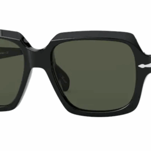 Persol 0PO 0581S 95/31 Black/Green Square Unisex Sunglasses