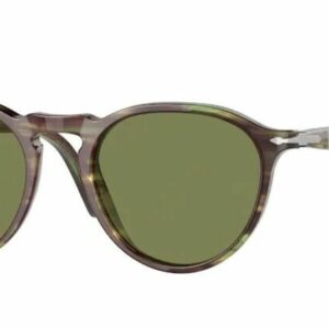 Persol 0PO3286S 11564E Striped Green/ Light Green Unisex Sunglasses