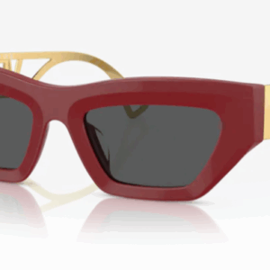 Versace 0VE4432U 538887 Red Dark grey Square Women's Sunglasses