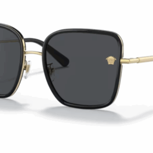 Versace 0VE2247D 143887 Black/Dark grey Square Women's Sunglasses