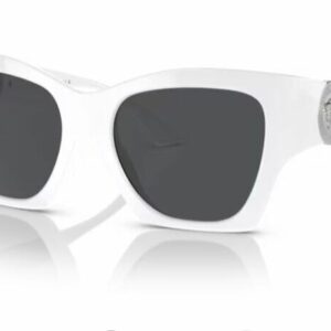 Versace 0VE4452 314/87 White/ Dark Grey Soft Square Women's Sunglasses