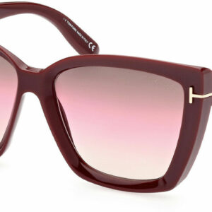 Tom Ford FT 0920 Scarlet-02 69F Gradient Brown Shiny Burgundy Women Sunglasses