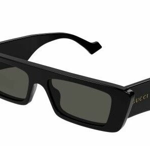 Gucci GG1331S 001 Black/Grey Narrow Rectangular Men's Sunglasses