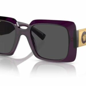Versace 0VE4405 538487 Purple/ Dark Grey Wide Rectangle Women's Sunglasses