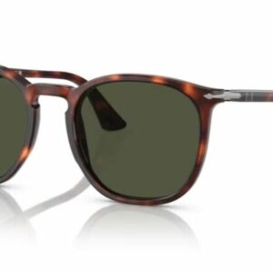 Persol 0PO3316S 24/31 Havana/Green Rectangular Unisex Sunglasses