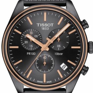 TIssot Pr 100 Chronograph Anthracite Dial Round Men's Watch T1014172306100