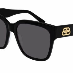 Balenciaga BB0056S 001 Black/Grey Square Full-Rim Women's Sunglasses