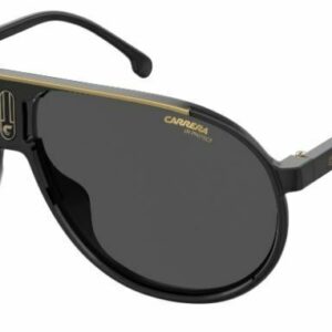 Carrera Champion 65 0807/IR Black/Gray Unisex Aviator Sunglasses