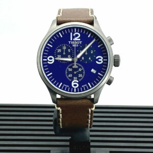 Tissot Chrono XL Blue Dial Brown Leather Men's Watch T1166173604700