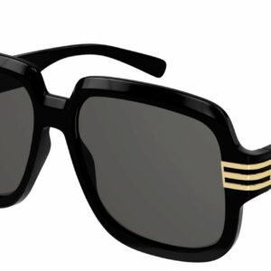 Gucci GG0979S 001 Black/Grey Oversized Square Men's Sunglasses