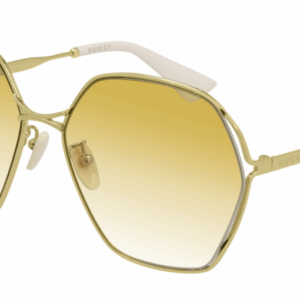 Gucci GG 0818SA 004 Gold/Yellow Gradient Oversized Square Sunglasses