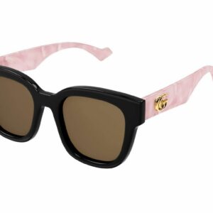 Gucci GG0998S 005 Black-Pink/Brown Square Women's Sunglasses
