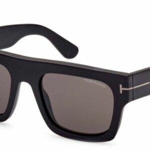Tom Ford FT 0711 N Fausto 02A Matte Black Smoke Square Men's Sunglasses
