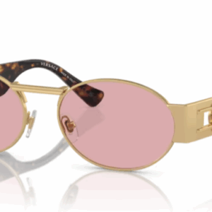 Versace VE2264 100284 Pink / Matte Gold Oval Women's Sunglasses
