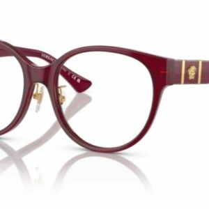 Versace 0VE3351D 5430 Transparent Bordeaux/ Clear Oval Shaped Women's Sunglasses