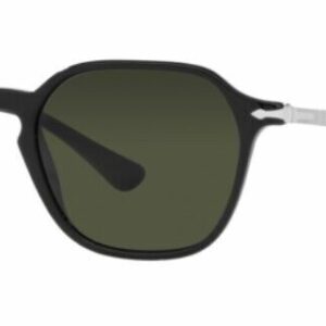 Persol 0PO3256S 95/31 Black/Green Square Unisex Sunglasses
