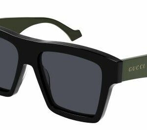 Gucci GG0962S 009 Black-Green/Grey Square Men's Sunglasses