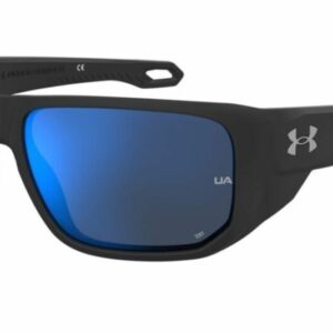 Under Armour  UA Attack 2 0807/7N  Black/Gray Blue Rectangle Men's Sunglasses