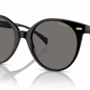 Versace VE4442 GB1/87 Black/Dark Grey Round Women's Sunglasses