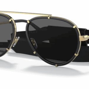 Versace 0VE2232 143887 Black/Dark grey Oval Women's Sunglasses.