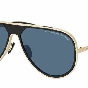Porsche Design P 8684 B Gold Black/Blue Black Mirrored Sunglasses