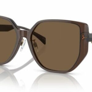 Versace 0VE4449D 541673 Transparent Brown / Dark Brown Square Women's Sunglasses