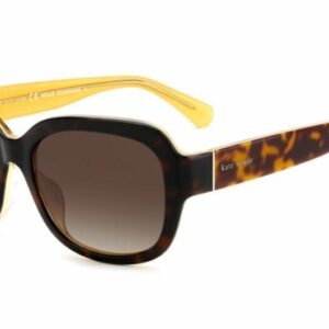 Kate Spade Layne/S 0HJV/HA Havana-Yellow/Gradient Brown Round Women's Sunglasses