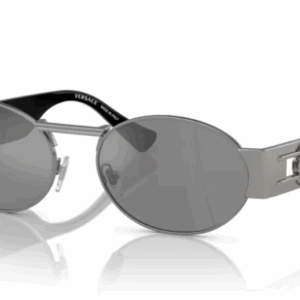 Versace VE2264 10016G Grey Mirror/ Matte Gunmetal Oval Men's Sunglasses