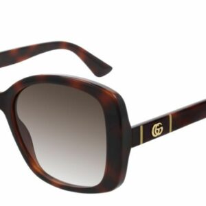 Gucci GG 0762S 002 Havana/Brown Gradient Butterfly Women Sunglasses