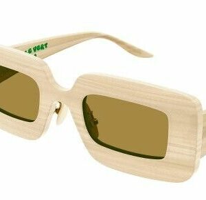 Gucci GG0974S 002 Beige/Brown Rectangular Women's Sunglasses