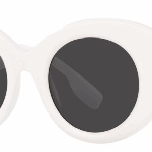 Burberry BE4370U 300787 White /Dark Grey Oval Round Women's Sunglasses