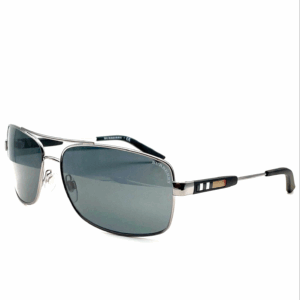 Burberry BE3074 100387 Gunmetal/Grey Pilot Full-Rim Men's Sunglasses