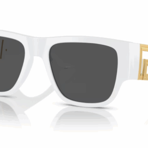 Versace VE4403 314/87 White/Dark Grey Full-Rim Square Men's Sunglasses