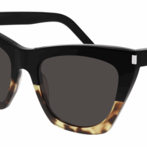 Saint Laurent SL 214 Kate 010 Havana Black/Black Cat-Eye Sunglasses