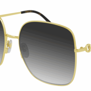 Gucci GG 0879S 001 Gold/Gray Gradient Square Women's Sunglasses