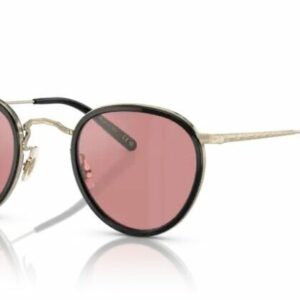 Oliver Peoples OV1104S MP-2 Sun 51453E Black-Gold/Magenta Round Men's Sunglasses
